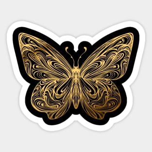 Gold Butterfly Sticker